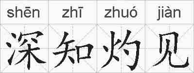 深知灼见的拼音