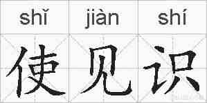 使见识的拼音