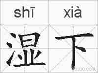 湿下的拼音