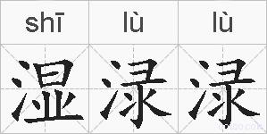 湿渌渌的拼音
