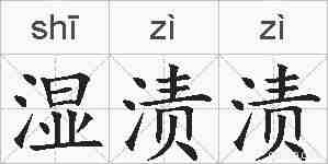 湿渍渍的拼音
