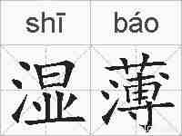 湿薄的拼音
