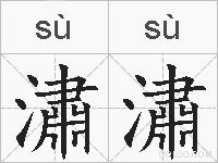 潚潚的拼音