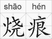 烧痕的拼音