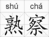 熟察的拼音