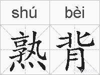 熟背的拼音