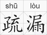 疏漏的拼音