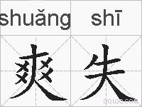 爽失的拼音