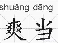 爽当的拼音
