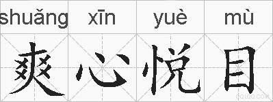 爽心悦目的拼音