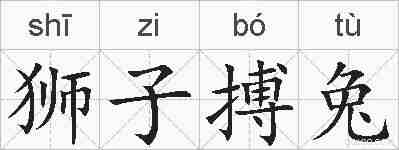 狮子搏兔的拼音