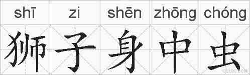 狮子身中虫的拼音