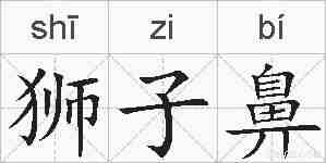 狮子鼻的拼音