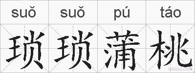琐琐蒲桃的拼音
