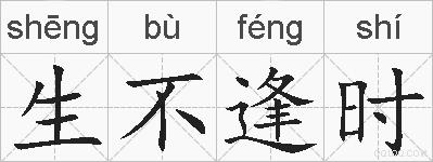 生不逢时的拼音
