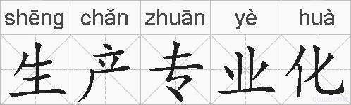 生产专业化的拼音