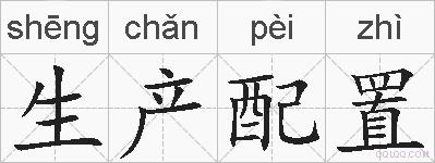 生产配置的拼音