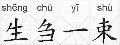生刍一束的拼音