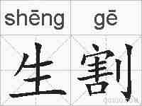 生割的拼音
