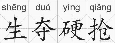 生夺硬抢的拼音