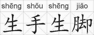 生手生脚的拼音