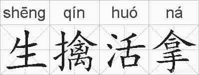生擒活拿的拼音