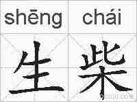 生柴的拼音