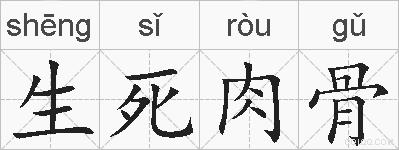 生死肉骨的拼音