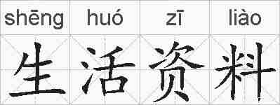 生活资料的拼音