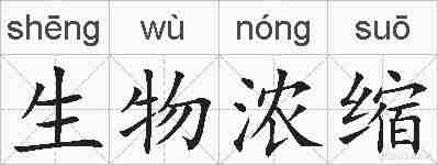 生物浓缩的拼音
