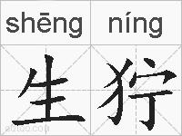生狞的拼音