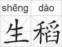 生稻的拼音
