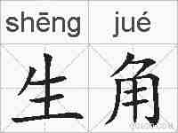 生角的拼音