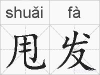 甩发的拼音