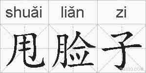 甩脸子的拼音