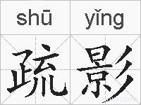 疏影的拼音