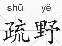 疏野的拼音