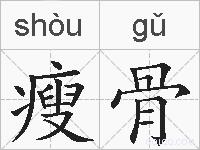 瘦骨的拼音