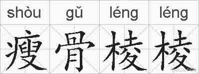 瘦骨棱棱的拼音