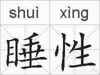 睡性的拼音
