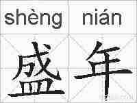 盛年的拼音