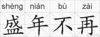 盛年不再的拼音