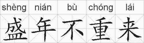 盛年不重来的拼音