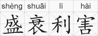 盛衰利害的拼音