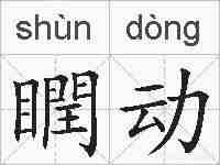 瞤动的拼音