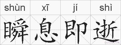 瞬息即逝的拼音