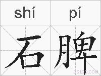石脾的拼音