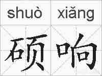 硕响的拼音