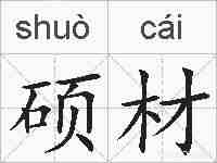 硕材的拼音