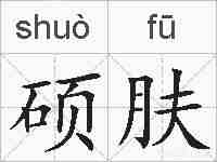 硕肤的拼音